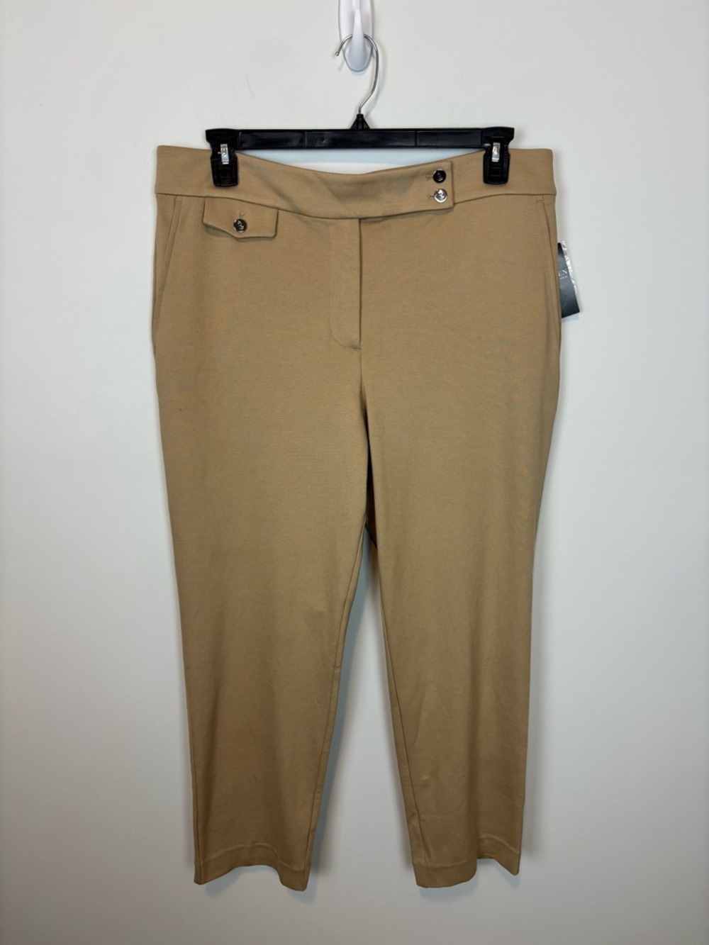 Lauren Ralph Lauren Ponte Ankle Pants in Tan Size XL - Picture 2 of 16